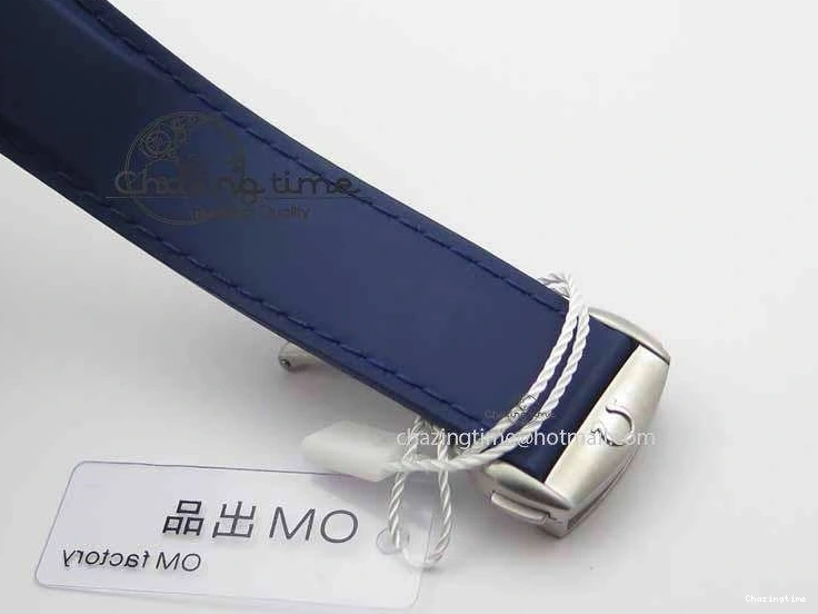 0203 Chic Planet Ocean Master Chrono 45mm SS OM 1:1 Best Edition Blue Dial On Blue Rubber Strap A 8172